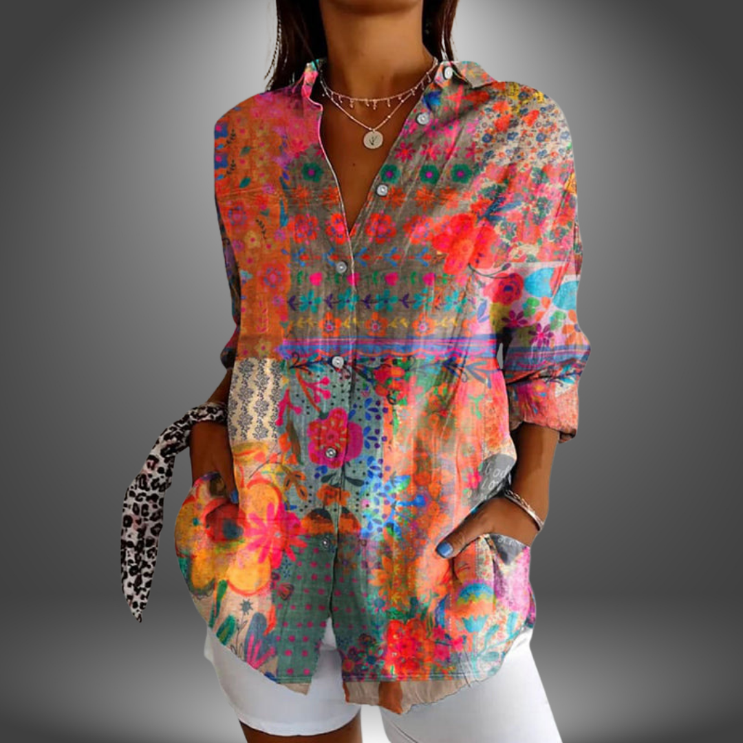 Gracelyn - Blouse florale haut de gamme