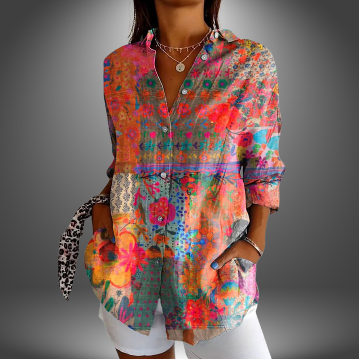Gracelyn - Blouse florale haut de gamme