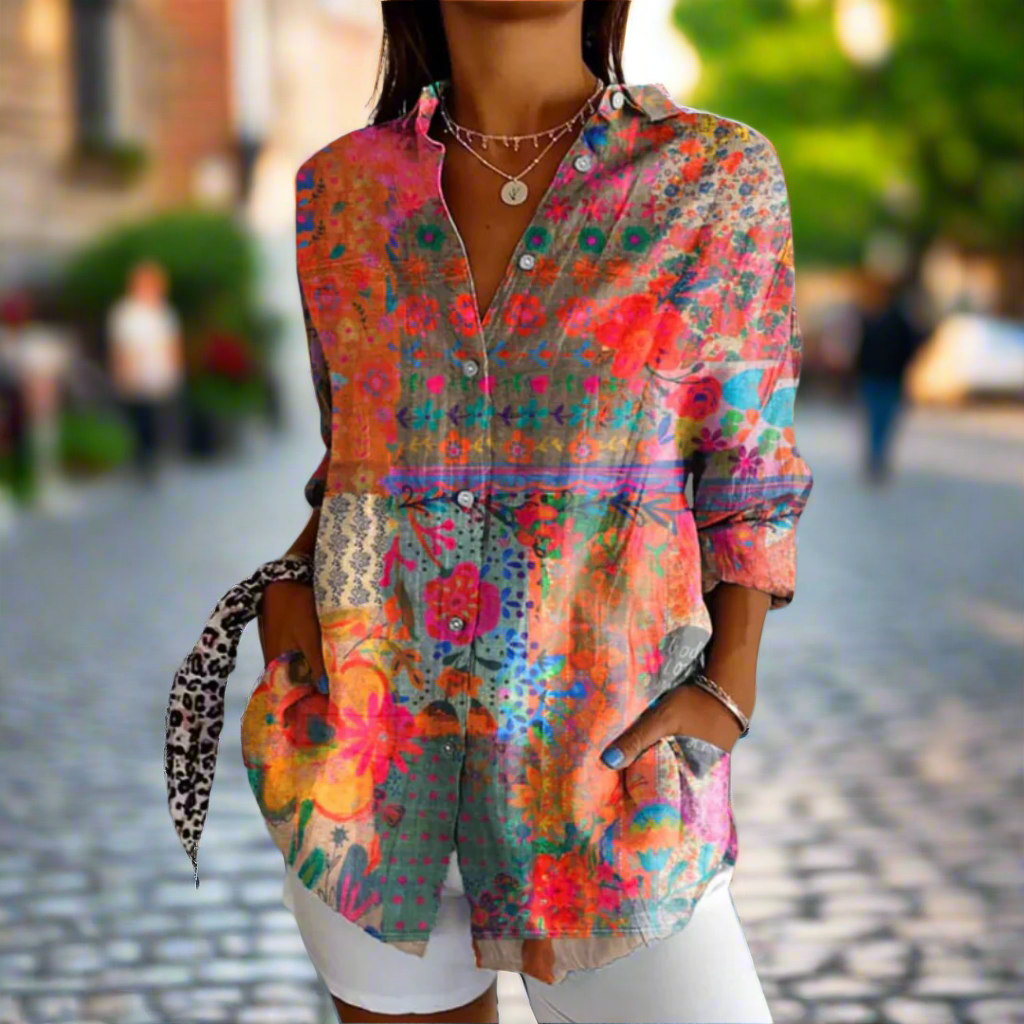 Gracelyn - Blouse florale haut de gamme