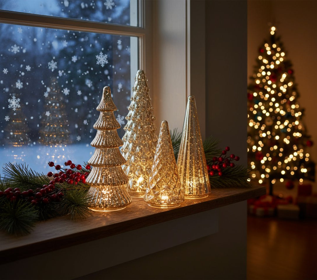 Vionara - Sapins de Noël illuminés dorés