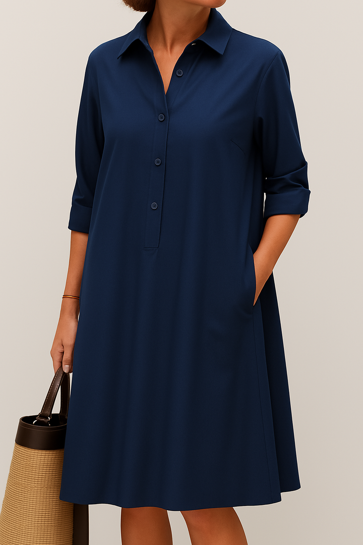 Elodie - Robe chemise boutonnée