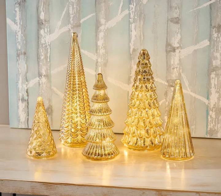 Vionara - Sapins de Noël illuminés dorés