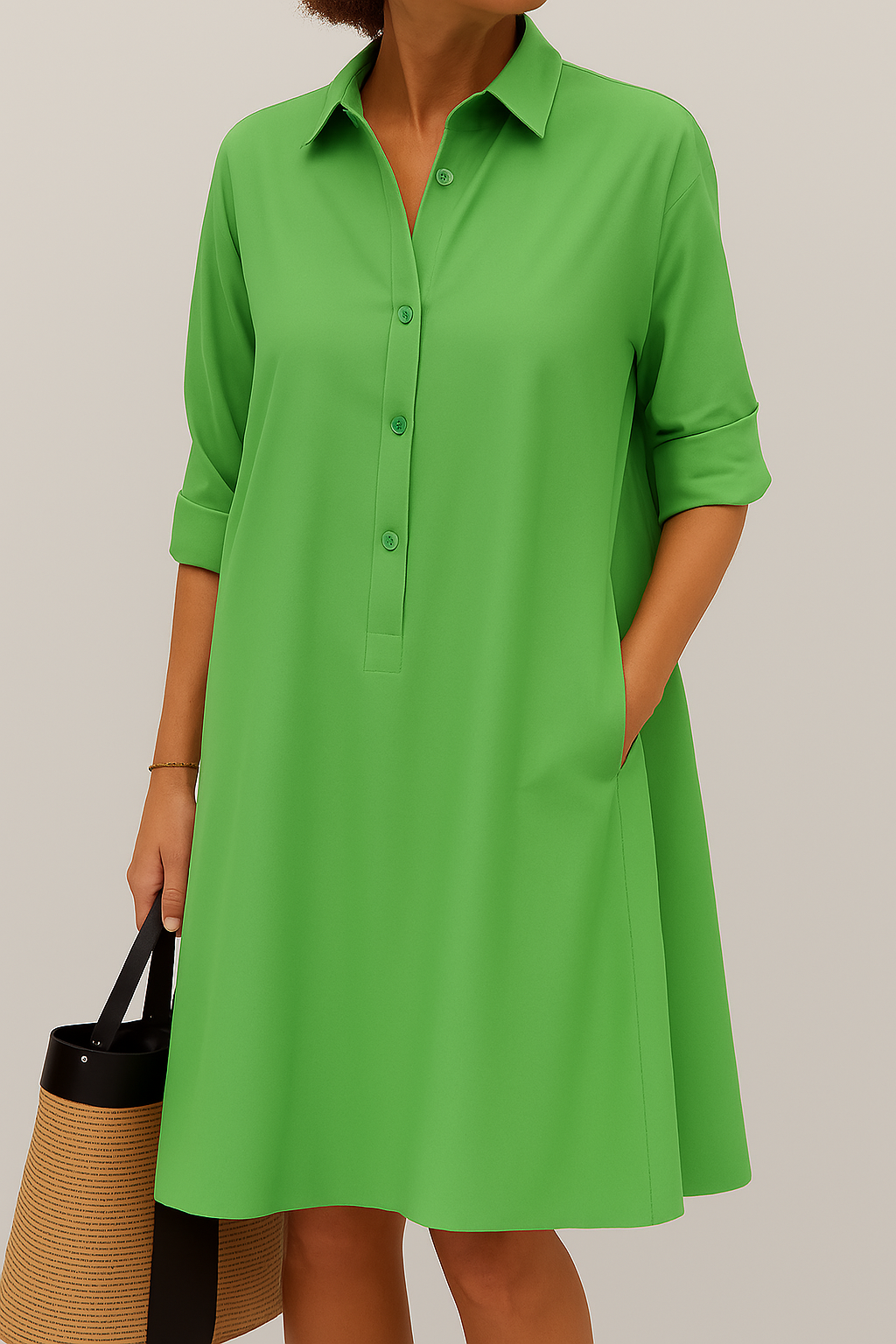 Elodie - Robe chemise boutonnée