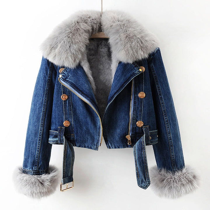 Fayana - Manteau en denim chic et décontracté