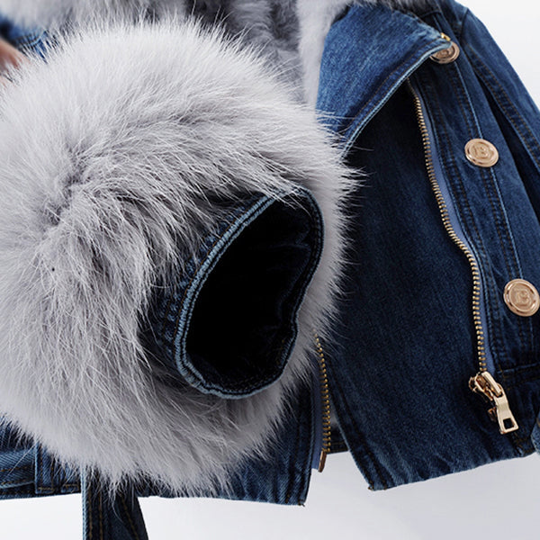 Fayana - Manteau en denim chic et décontracté