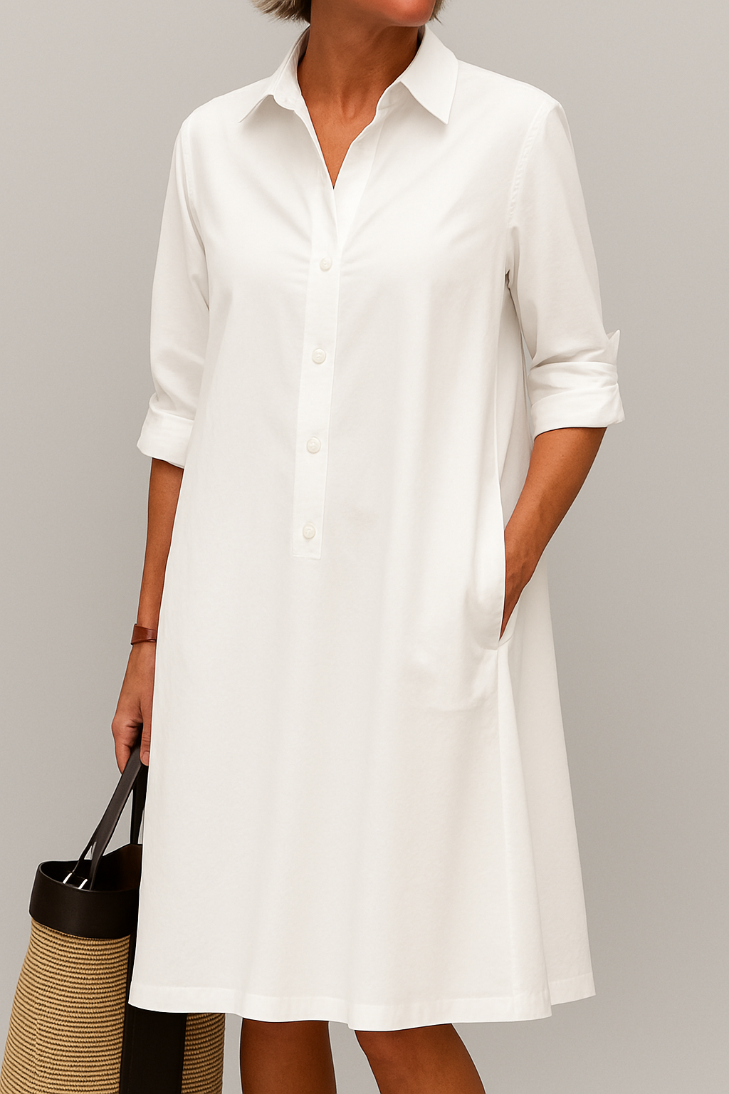 Elodie - Robe chemise boutonnée