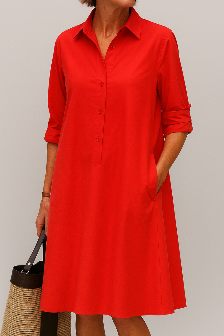 Elodie - Robe chemise boutonnée