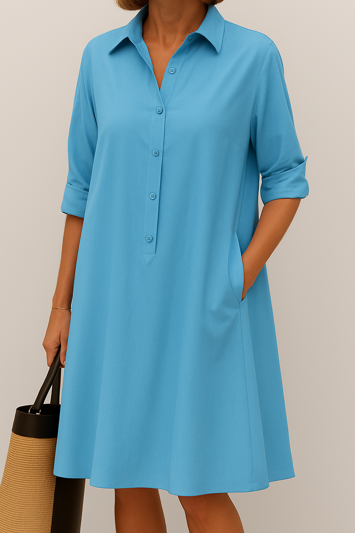 Elodie - Robe chemise boutonnée