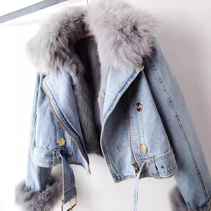 Fayana - Manteau en denim chic et décontracté