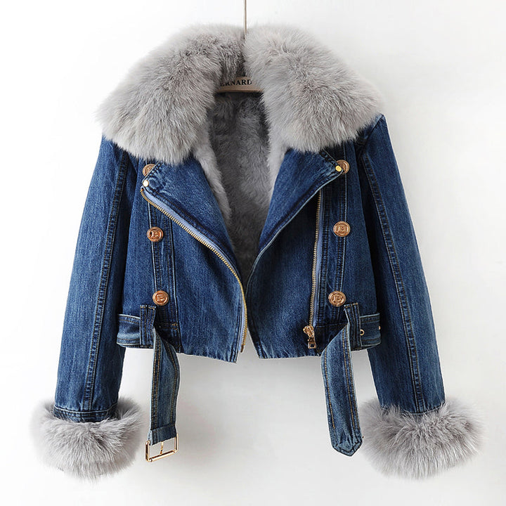 Fayana - Manteau en denim chic et décontracté
