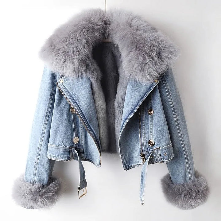 Fayana - Manteau en denim chic et décontracté