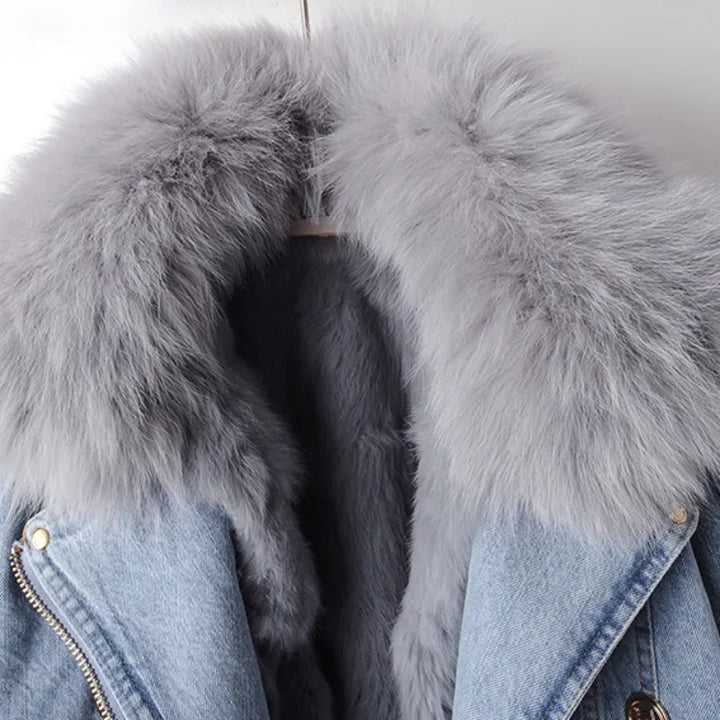 Fayana - Manteau en denim chic et décontracté
