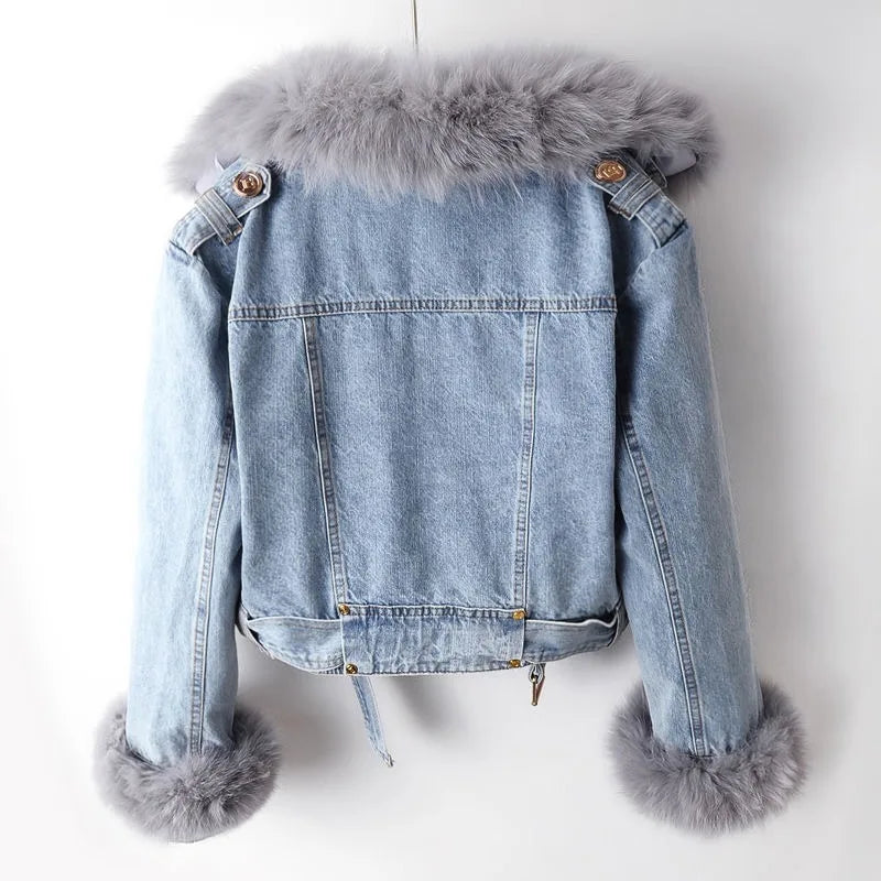 Fayana - Manteau en denim chic et décontracté