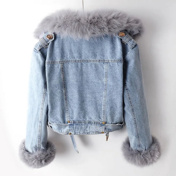 Fayana - Manteau en denim chic et décontracté