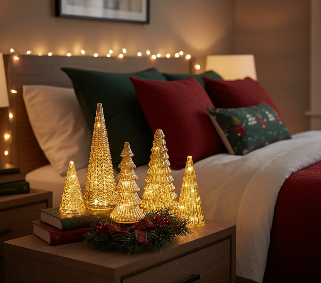 Vionara - Sapins de Noël illuminés dorés