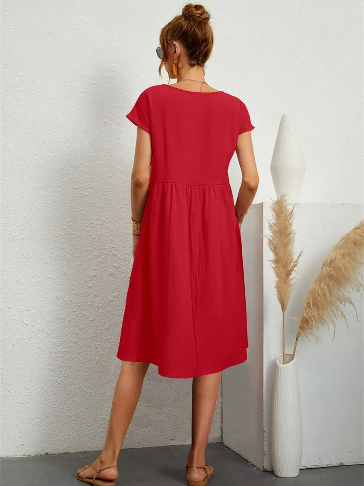 Sage – Robe décontractée à poches